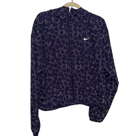 Nike Dri-FIT Running Jacket size L Deep Purple & White Lightweight Outerwear - Picture 1 of 7